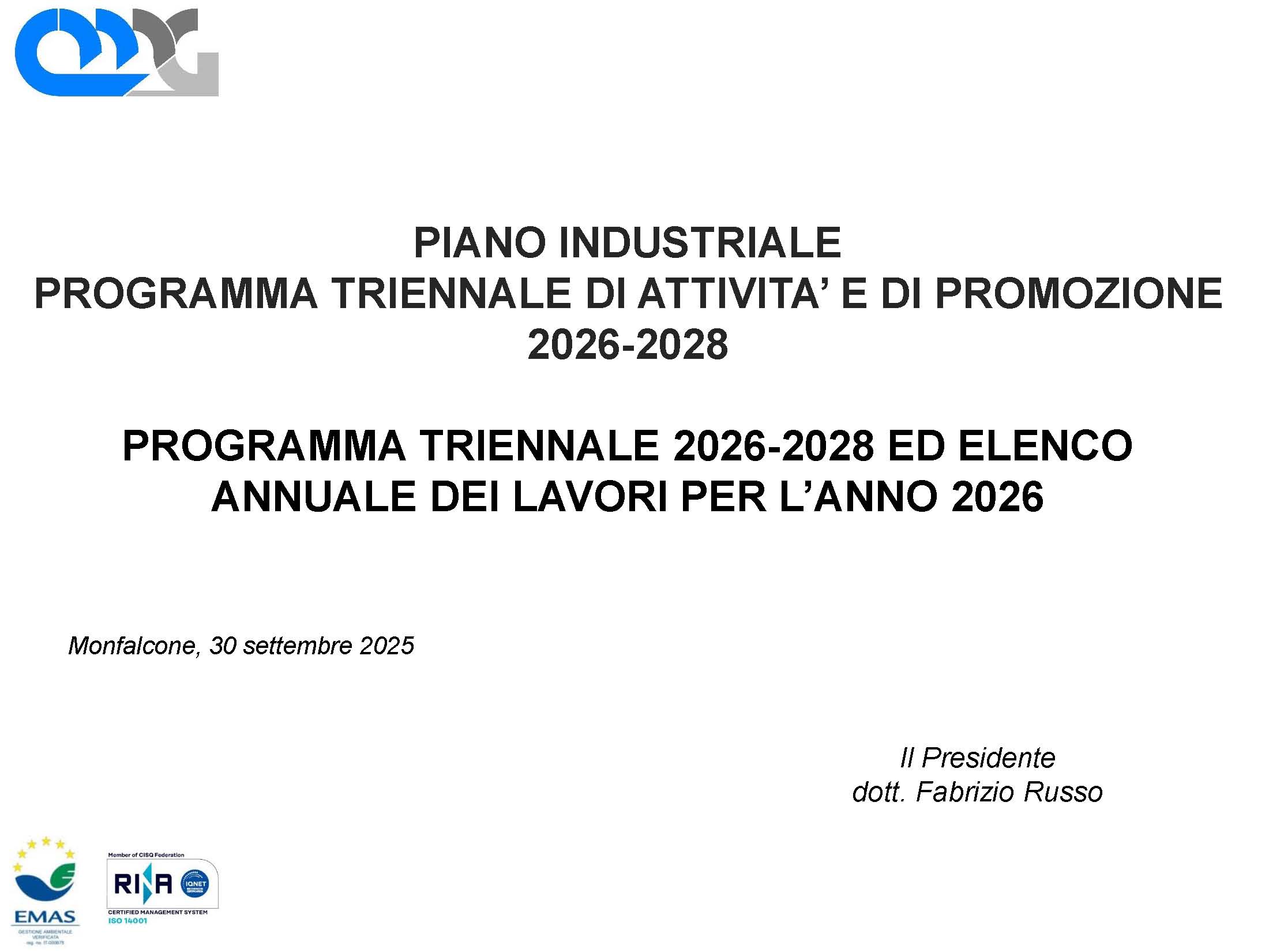 COSEVEG: Approvato all’unanimità il Piano Industriale 2026–2028