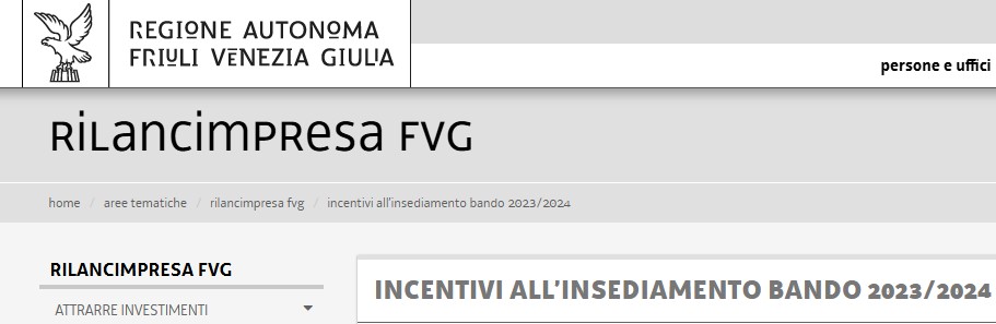 INCENTIVI ALL'INSEDIAMENTO art.6 L.R. 3/2015